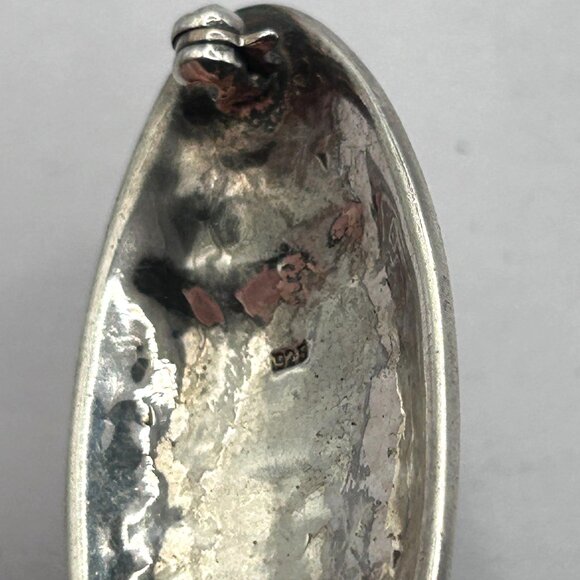 s-l400.jpg Vintage 925 Sterling Silver Elongated Oval Turquoise Brooch Pin